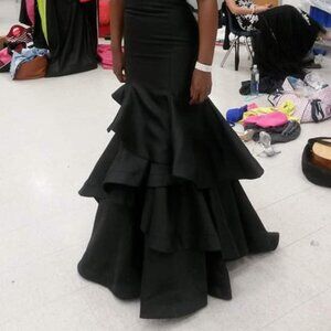 Black Mermaid Evening Gown